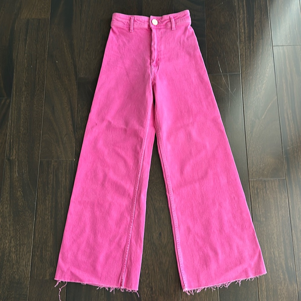 Zara pink jeans new without tags size 0
